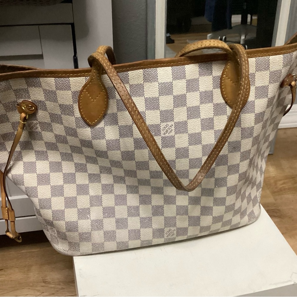 Vintage Louis Vuitton Neverful MM Damier Azur - Picture 8 of 10